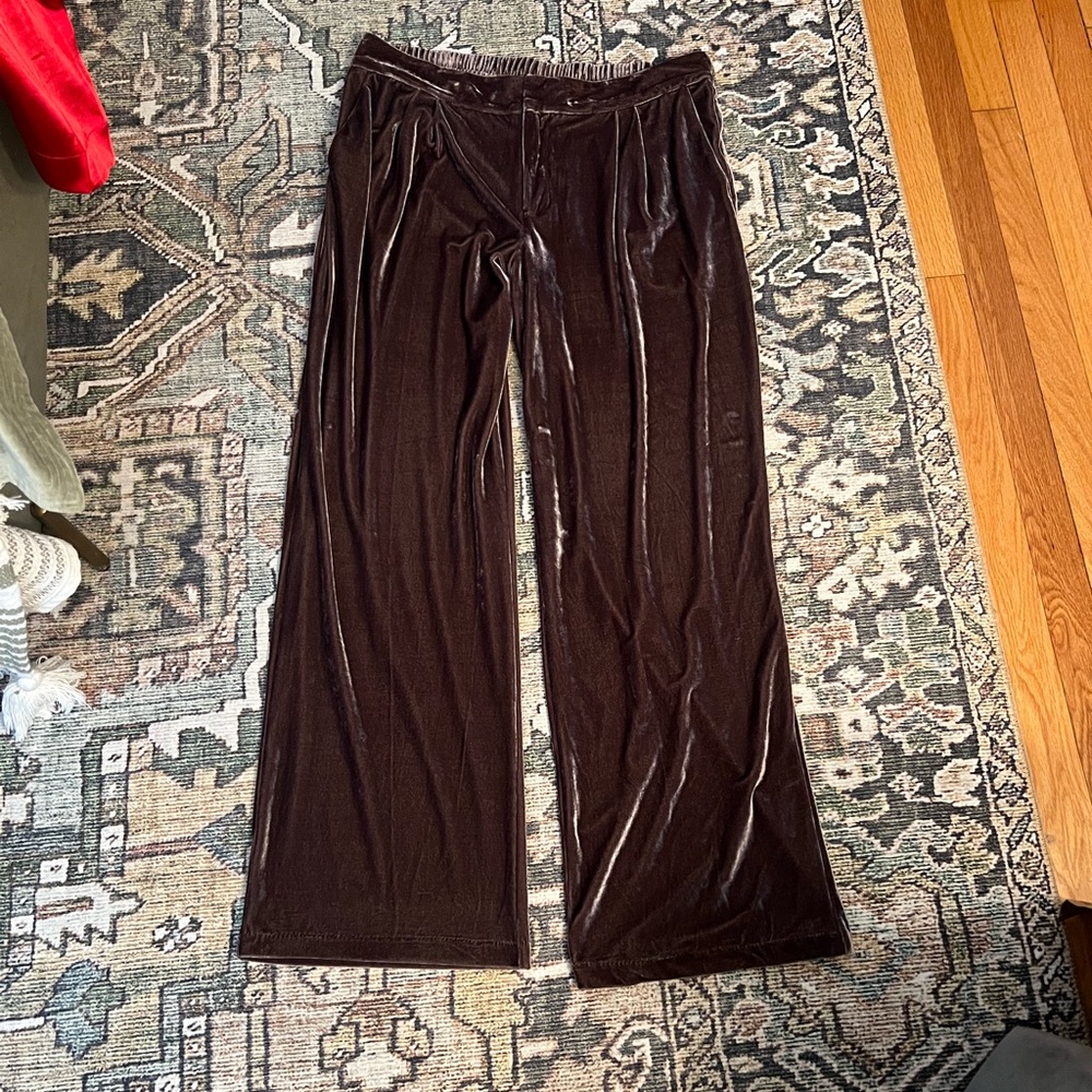 a new day Mauve Velvet Trousers